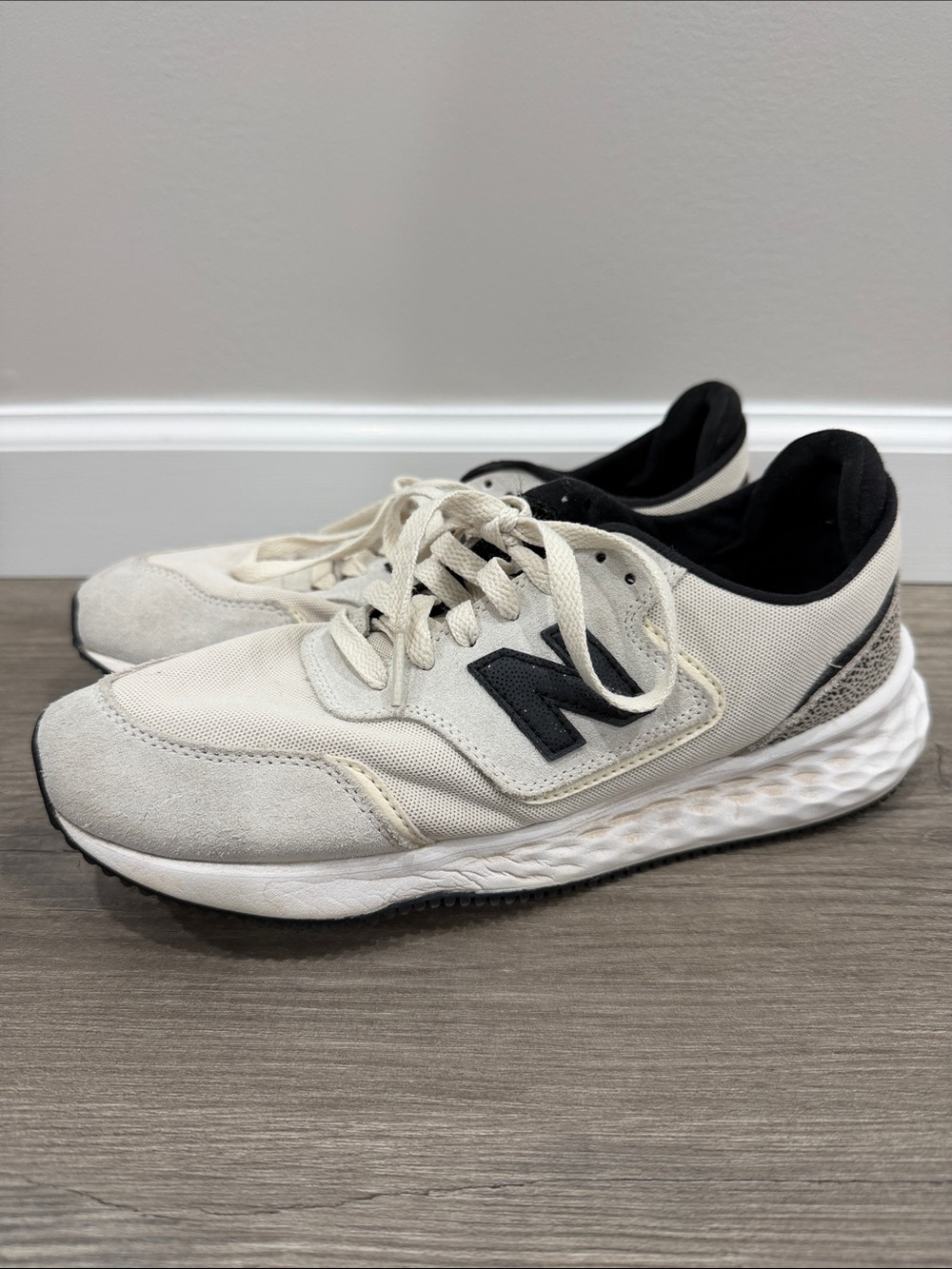 New Balance Cream and Black Casual Running Sneakers women